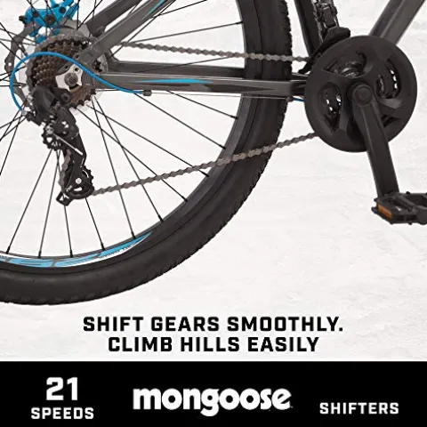 Mongoose Impasse HD Mountain Bike Aluminum Frame Twist Shifters 29-Inch Wheels Charcoal