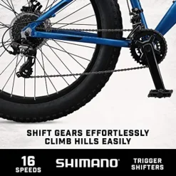 Mongoose Juneau Fat Tire Mountain Bike Blue