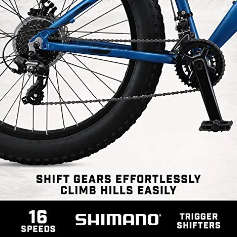 Mongoose Juneau Fat Tire Mountain Bike Blue