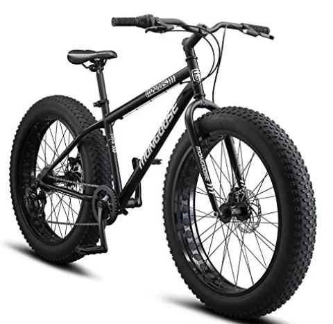 Mongoose Malus Fat Tire Mountain Bike 26-Inch Matte Black