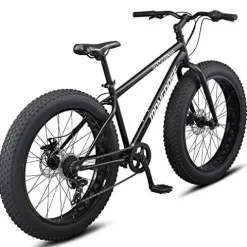 Mongoose Malus Fat Tire Mountain Bike 26-Inch Matte Black