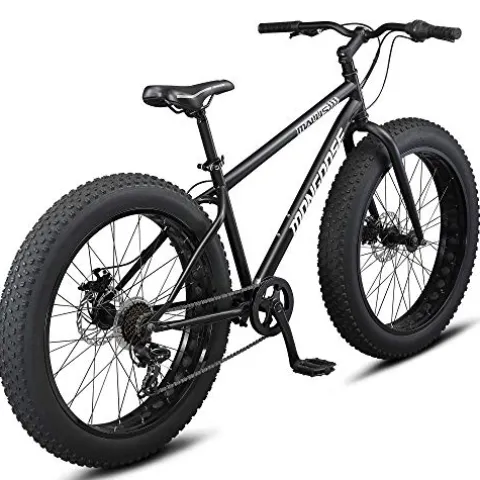 Mongoose Malus Fat Tire Mountain Bike 26-Inch Matte Black