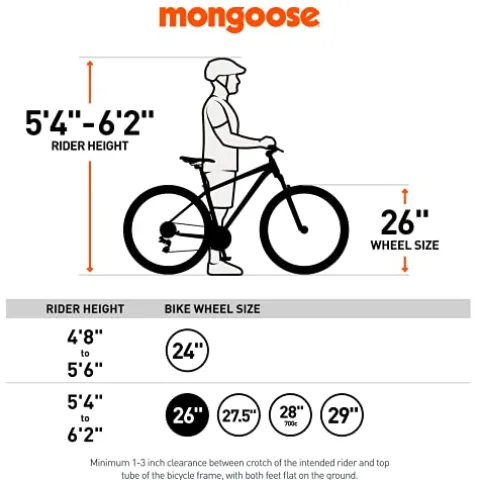 Mongoose Malus Fat Tire Mountain Bike 26-Inch Matte Black