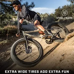 Mongoose Malus Fat Tire Mountain Bike 26-Inch 7-Speed Steel Frame Tan