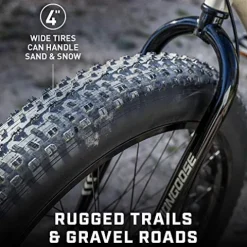 Mongoose Malus Fat Tire Mountain Bike 26-Inch 7-Speed Steel Frame Tan