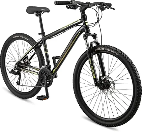 Mongoose Montana Sport Mountain Bike 21-Speed 27.5-Inch Wheels 15-Inch Frame Black