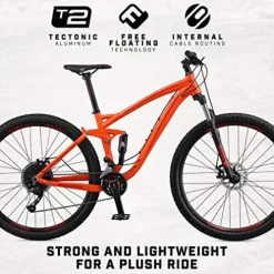 Mongoose Salvo Trail Adult Mountain Bike 29-inch 18-Speed Aluminum Frame Disc Brakes Orange