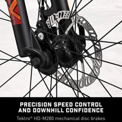 Mongoose Salvo Trail Adult Mountain Bike 29-inch 18-Speed Aluminum Frame Disc Brakes Orange