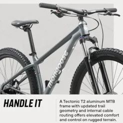 Mongoose Switchback 2 Mountain Bike 9-Speed 29-Inch Wheels Medium Grey