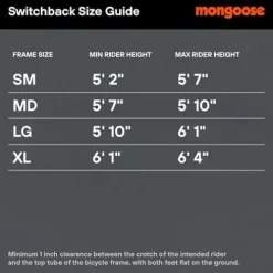 Mongoose Switchback 2 Mountain Bike 9-Speed 29-Inch Wheels Medium Grey