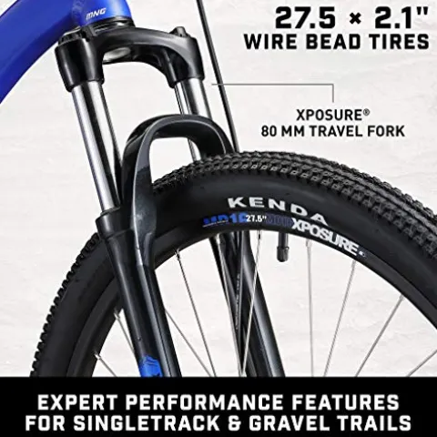 Mongoose Switchback Comp Hardtail Mountain Bike 18-Speed 27.5-Inch Medium Grey