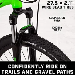 Mongoose Switchback Trail Hardtail Mountain Bike 21-Speed 27.5-Inch Neon Green