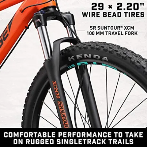 Mongoose Tyax Comp Adult Mountain Bike 29-Inch Wheels Medium Orange