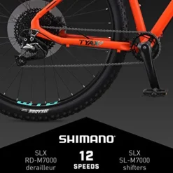 Mongoose Tyax Comp Adult Mountain Bike 29-Inch Wheels Tectonic T2 Aluminum Frame Rigid Hardtail Hydraulic Disc Brakes Mens Large Frame Orange