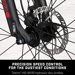 Mongoose Tyax Comp Adult Mountain Bike 27.5-Inch Wheels Tectonic T2 Aluminum Frame Hydraulic Disc Brakes Womens Medium Frame Black