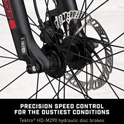 Mongoose Tyax Comp Adult Mountain Bike 27.5-Inch Wheels Tectonic T2 Aluminum Frame Hydraulic Disc Brakes Womens Medium Frame Black