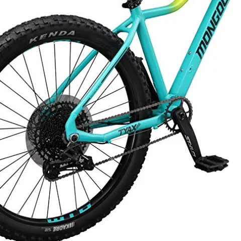 Mongoose Tyax Expert Adult Mountain Bike 27.5-Inch Yellow/Teal