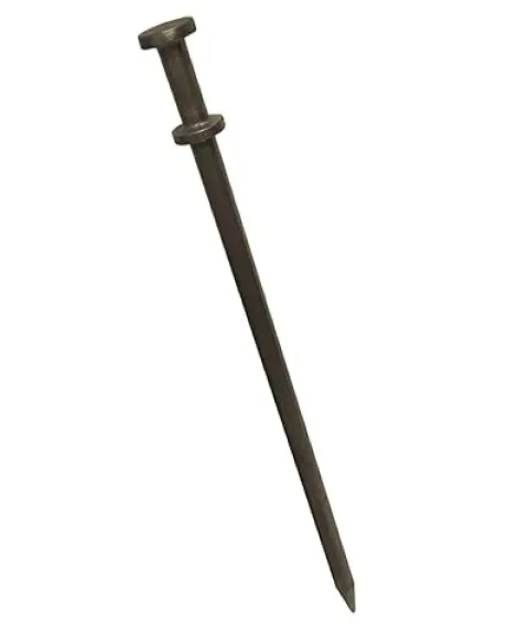 Moose Supply Double Head Heavy Duty Steel Tent Stakes 3/4 x 36 Inch 100-Pack