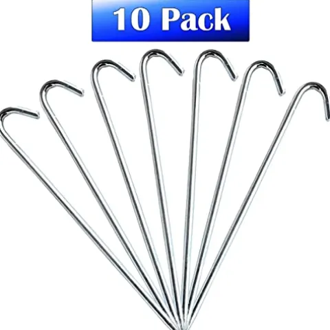 Moose Supply Inflatable Bounce House Anchoring Trio – 5 Gallon Waterbags & Steel Hook Stakes Blue, Steel