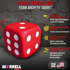 Morrell 4 Pack Archery Targets High Roller Foam for Crossbow & Compound Bow 13″ Red