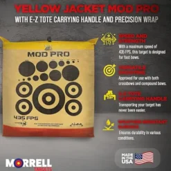 Morrell Yellow Jacket MOD Pro Archery Target with E-Z Tote Handle, 4 Pack Yellow