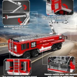 Mould King Airport Rescue Vehicle Building Set 6653 Pieces with Motor/APP Remote Control