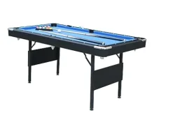 MRISN 3-in-1 Multi Game Table Pool Billiard Table Tennis Black+Blue