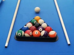 MRISN 3-in-1 Multi Game Table Pool Billiard Table Tennis Black+Blue