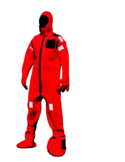MUSTANG SURVIVAL Cold Water Immersion Suit with Harness Red