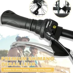 NAIZEA Adult Mountain Tricycle 7 Speed Three Wheel Cruiser Bike 24/26/27.5 Inch Trikes with Shopping Basket Black Blue Green