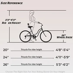 NAIZEA Adult Tricycle 7 Speed Three Wheel Cruiser Bike 20/24/26 inch with Large Basket Apple Green