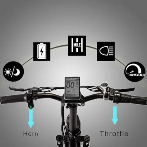 Narrak Fat Tire Folding Electric Bike 48V 624Wh Lithium Removable Battery Peak 1100W Brushless Motor Max Speed 28Mph M5 Large LCD Display Suspension Step-Over Frame for Adults Black/Orange