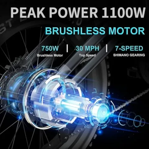 Narrak Fat Tire Folding Electric Bike 48V 624Wh Lithium Removable Battery Peak 1100W Brushless Motor Max Speed 28Mph M5 Large LCD Display Suspension Step-Over Frame for Adults Black/Orange