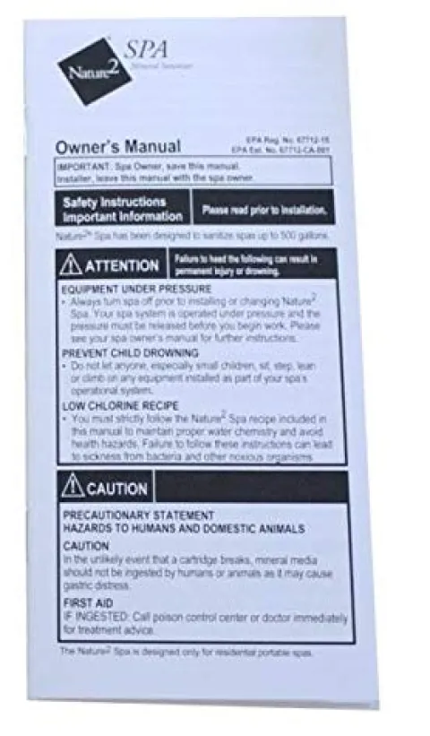 Nature2 Spa/Hot Tub Mineral Sanitizer Cartridge Sticks Multicolor