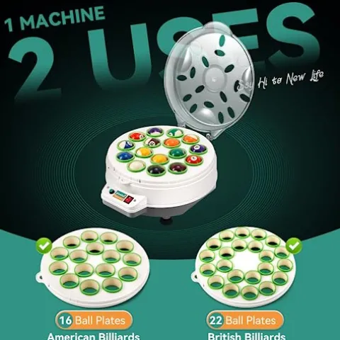 Newhai Electric Billiard Ball Cleaner Aluminum Pool Ball Cleaning Machine 16/22 Balls British and American Dual Use 110V