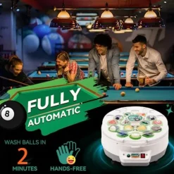 Newhai Electric Billiard Ball Cleaner Aluminum Pool Ball Cleaning Machine 16/22 Balls British and American Dual Use 110V