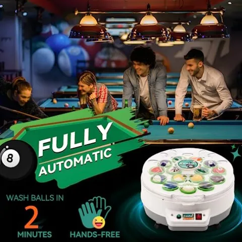 Newhai Electric Billiard Ball Cleaner Aluminum Pool Ball Cleaning Machine 16/22 Balls British and American Dual Use 110V