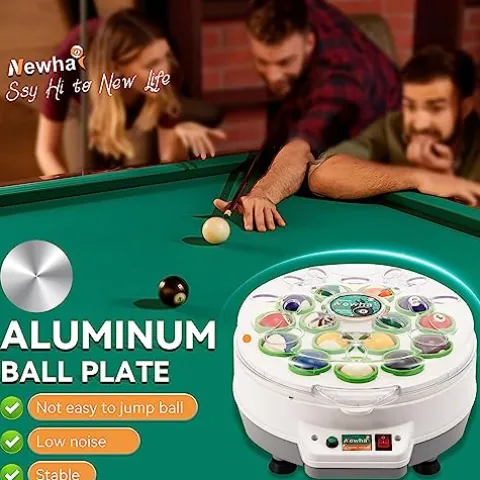 Newhai Electric Billiard Ball Cleaner Aluminum Pool Ball Cleaning Machine 16/22 Balls British and American Dual Use 110V