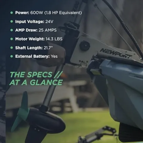 Newport NK180PRO Electric Kayak Motor 1.8 HP Grey