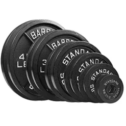 NEXO Fitness Steel Olympic Plates 245lb Set Black
