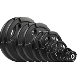 NEXO Fitness Urethane Grip 245lb Plate Set Black