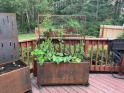 Nice Planter Corten Screen Trough Frost Gray