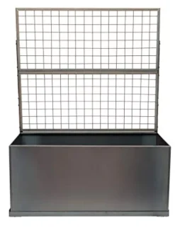 Nice Planter Trellis Corten Trough Planter No Casters Frost Gray