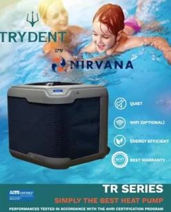NIRVANA TR110SF AHRI Certified Spa & Pool Heat Pump 108,000 BTU Gray/Black