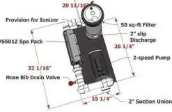 Northern Lights Group Balboa Spa System – 3 HP Pump, 5.5 Kw Heater
