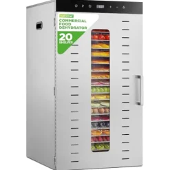 NutriChef 20 Layer Commercial Food Dehydrator Machine Silver