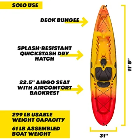 Ocean Kayak Malibu 11.5 Kayak Sunrise