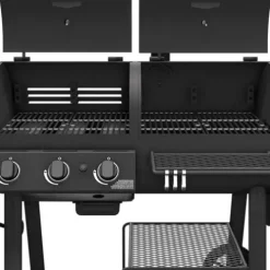 Oklahoma Joe’s Canyon Charcoal and Propane Gas Combination Smoker and Grill Black