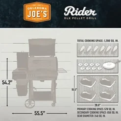 Oklahoma Joe’s Rider 1200 DLX Pellet Grill & Smoker Red