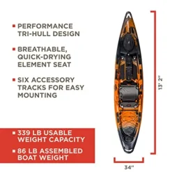 Old Town Sportsman BigWater 132 Fishing Kayak Ember Camo